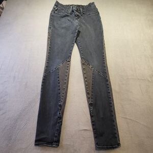 Rock And Republic Jeans Womens 4 FIT LIKE SIZE 2 Black Denim Kylie Patchwork